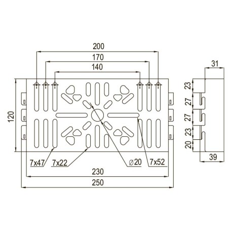 FC37314 | Плата монтажная 230х120, неперфорированная-1