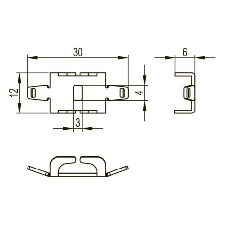 FC37307INOX | Зажим безвинтовой для проволочного лотка, нержавеющая сталь-1