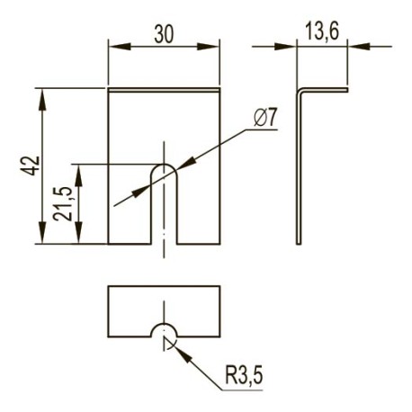 ASKH100 | Держатель крышки лотка H50-80-100, 1.2мм, алюминий-1
