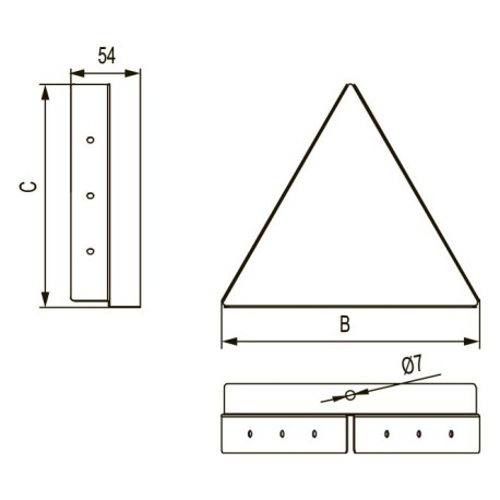 SKH206HDZL | Заглушка двускатной крышки осн.600, 0.8мм, цинк-ламельное-1