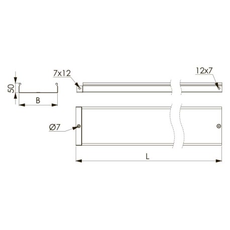 3502212 | Лоток неперфорированный 100х50, L=3000, 1.2мм-1