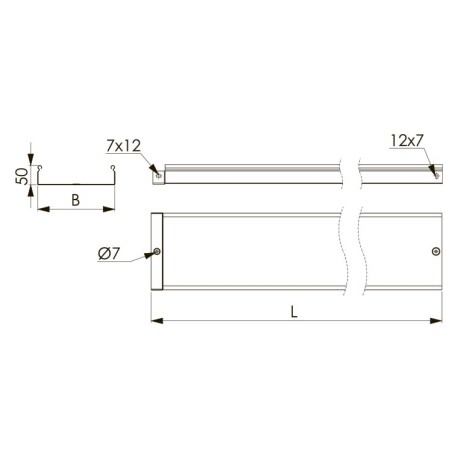 3502215 | Лоток неперфорированный 100х50, L=3000, 1.5мм-1