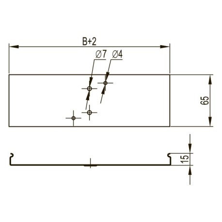 37396HDZL | Накладка соединительная для крышек лотка CGC, осн.400, 1.0мм, цинк-ламельное-1