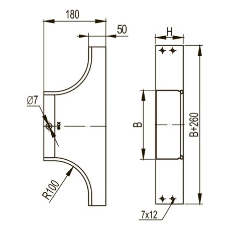 36263KHDZ | Ответвитель универсальный DL 100х100, 0.8мм, горячеоцинкованное-1