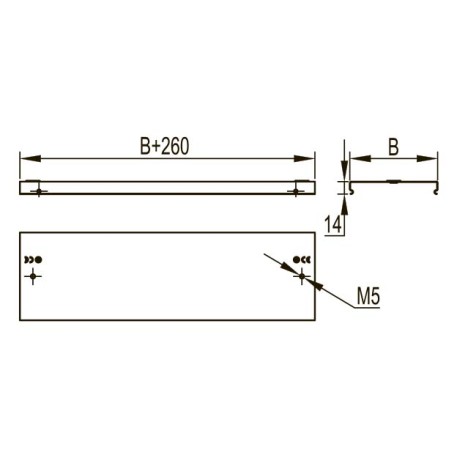 38324 | Крышка на ответвитель вертикальный Т-образный TDS осн.200, 0.8мм-1