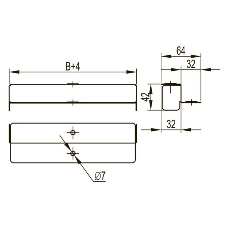 36551 | Переходник по высоте RB, Н100-Н50, осн.300, 1.0мм-1