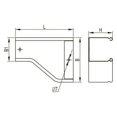 36343K | Переходник RRD правосторонний 150/100, H100, 0.8мм-1
