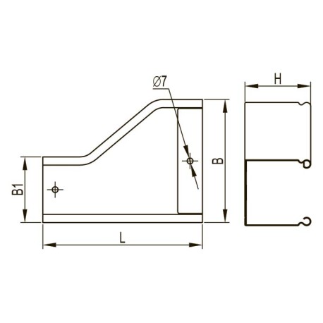 36522K | Переходник RRS левосторонний 150/80, H80, 0.8мм-1