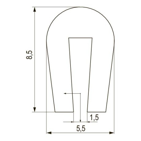 37559R | Профиль для защиты кромок лотка, 10м-1