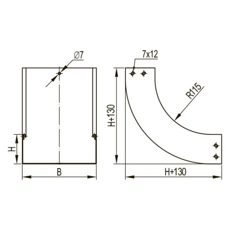36701K | Угол вертикальный внутренний CS 90° 100х100, 0.8мм-1