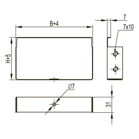 37262 | Заглушка торцевая ТС 100х80, цельная-1