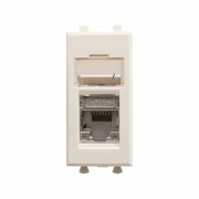 Компьютерная розетка RJ-45 модульная, кат.5е экран, "Avanti", "Ванильная дымка", 1 модуль