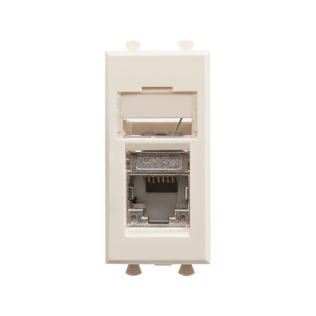 4405361 | Компьютерная розетка RJ-45 модульная, кат.5е экран, "Avanti", "Ванильная дымка", 1 модуль