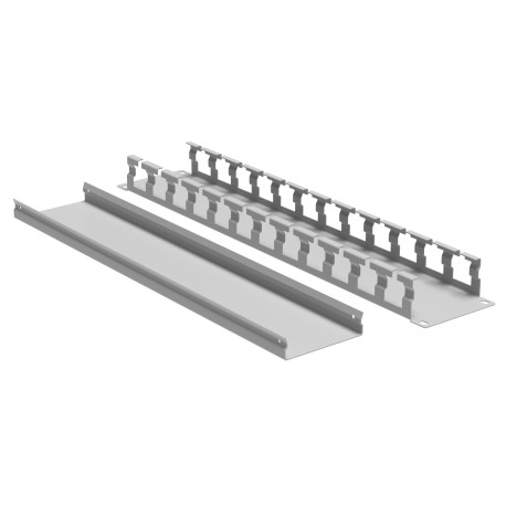 R5CP1942HE | Кабельный органайзер с крышкой 2U, глубина 40 мм, для 19 IT-корпусов ДКС серии STI/CQE, RAL7035-1