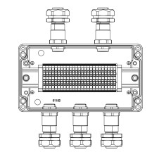 Взрывозащищенная клеммная коробка из алюминия TBE-A-14-(25xHMM.2)-2xKAEPM2MHK-20(A)-3xKAEPM2MHK-20(C)1Ex e IIC Т5 Gb / Ex tb IIIC T95°C Db IP66