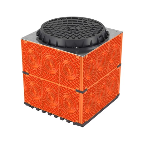 270750V0 | Колодец пластиковый для кабельной канализации с пластиковым люком, F0,750х750х750