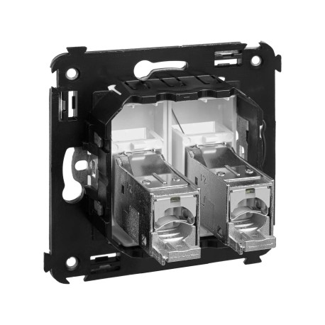 4400394 | Компьютерная розетка RJ-45 в стену, кат.6 двойная экранированная,"Avanti", "Белое облако"-3