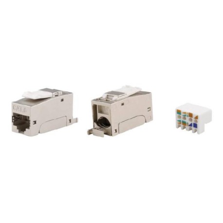 RNK6F90SL | Модуль Keystone RJ45 CAT 6 экранированный (STP), 90 градусов, серебристый