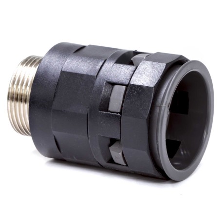 PAS17M25N | Муфта труба-коробка с металлической резьбой DN 17 мм, М25х1,5, полиамид, цвет черный-2