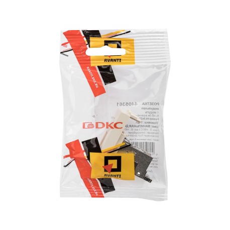 4405361 | Компьютерная розетка RJ-45 модульная, кат.5е экран, "Avanti", "Ванильная дымка", 1 модуль-4