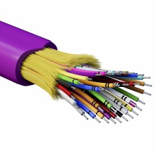 Кабель волоконно-оптический, распределительный, арамидные упрочняющие нити, для внутренней прокладки, нг(А)-HF, 32 ОВ, категория OM4 (G.651.1) плотный буфер, 0,4 кН, барабан 500 м