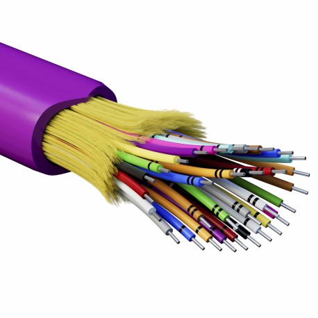 RNDT4C32MG01-E | Кабель волоконно-оптический, распределительный, арамидные упрочняющие нити, для внутренней прокладки, нг(А)-HF, 32 ОВ, категория OM4 (G.651.1) плотный буфер, 0,4 кН, барабан 500 м