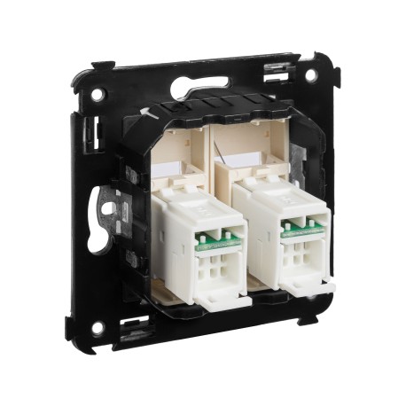 4405374 | Компьютерная розетка RJ-45 в стену, кат.6А двойная, Avanti, Ванильная дымка-3