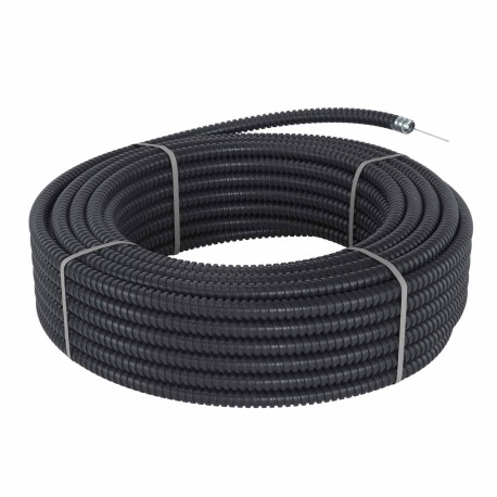 6071R-015NPCR | Металлорукав DN 15мм в герметичной ПВХ изоляции, низкотемпературный, Dвн 15,5 мм, Dнар 19,5, с протяжкой, 50 м, цвет чёрный-2