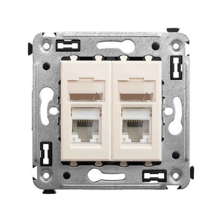 4405464 | Компьютерная розетка RJ-45 в стену, кат.5e двойная,"Avanti", "Ванильная дымка"