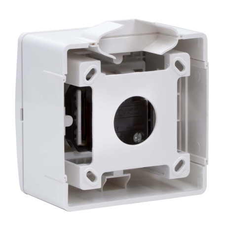 10482 | Коробка в сборе с силовой розеткой, белая-2