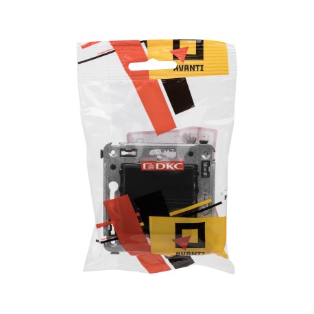 4402313 | Телефонная розетка RJ-12 в стену одинарная, "Avanti", "Черный квадрат"-4