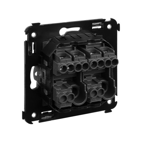 4412154 | Кнопка двухклавишная в стену, Avanti, Черный матовый-3