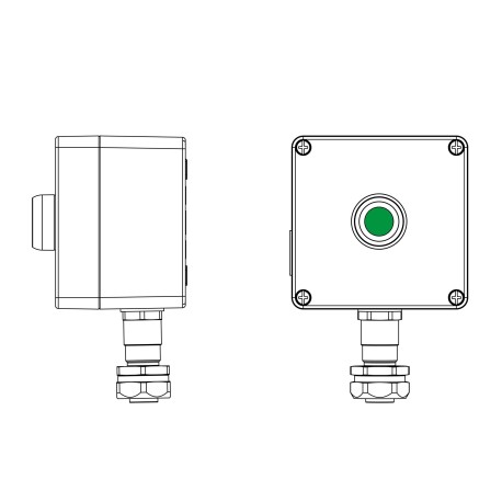 2201.121.22.120G | Взрывозащищенный пост управления из алюминия CPE-A-12-(1xP1G(11))-1xKAEPM2MHK-20(C)1Ex d e IIC Т5 Gb / Ex tb IIIC T95°C Db IP66