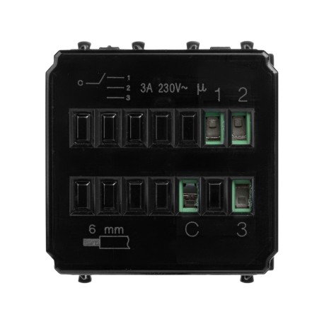 4412172 | Механизм управления вентиляторами модульный, Avanti, Черный матовый, 2 модуля-2