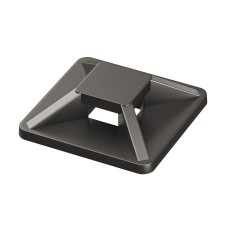 Монтажная база двойная самоклеящаяся 25x25, черная для хомутов ширинойдо 4,8мм