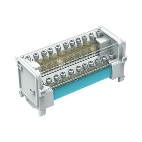 BD125112 | Блок распределительный на DIN рейку 2р 125А, 7х6мм 2х7,5мм 2x9мм.