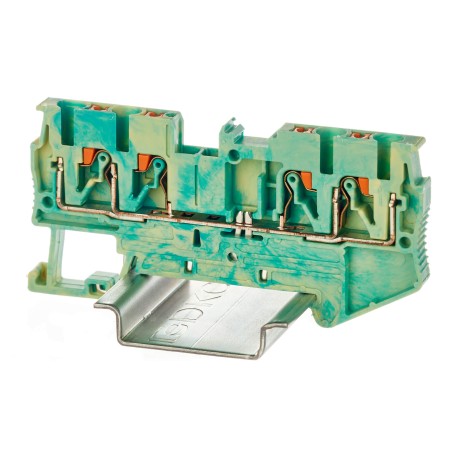VPR-2.5-QUATTRO-PE | Клемма заземления, зажим push-in, 4 точки подключения, 2.5 кв.мм