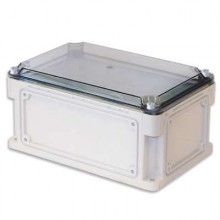 Корпус 600х400х146 IP67 фланцы, прозрачная крышка (выс.крышки 21)