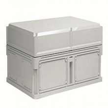 Корпус 600х400х195 IP67 фланцы, непрозрачная крышка (выс.крышки 70)