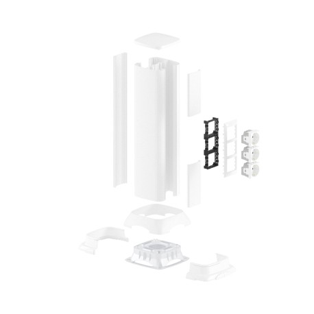 19552 | Миниколонна алюминиевая, 0.5м, цвет белый-2