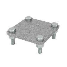 Соединитель полоса-полоса с разделительной пластиной, 80х70 мм