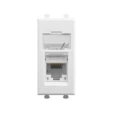 Компьютерная розетка RJ-45 модульная, кат.6, "Avanti", "Белое облако", 1 модуль