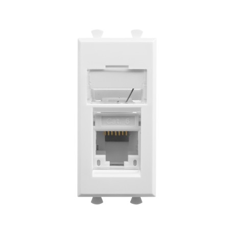 4400291 | Компьютерная розетка RJ-45 модульная, кат.6, "Avanti", "Белое облако", 1 модуль