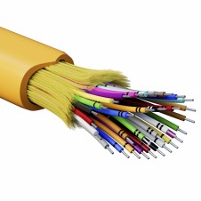 Кабель волоконно-оптический, распределительный, арамидные упрочняющие нити, для внутренней прокладки, нг(А)-HF, 32 ОВ, категория OM2 (G.651.1) плотный буфер, 0,4 кН, барабан 2000 м