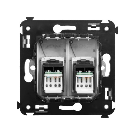 4404464 | Компьютерная розетка RJ-45 в стену, кат.5e двойная, "Avanti","Закаленная сталь"-2