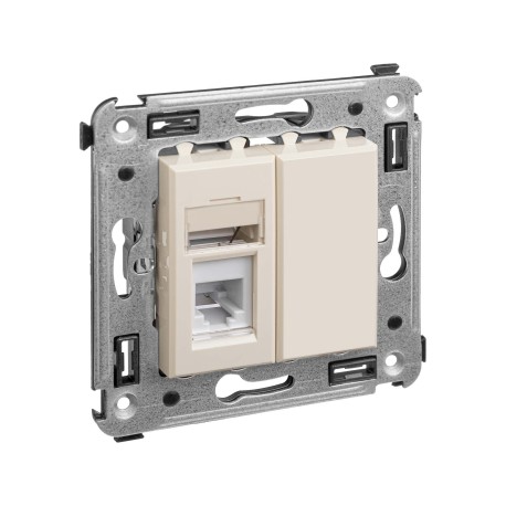 4405313 | Телефонная розетка RJ-12 в стену одинарная, "Avanti", "Ванильная дымка"-1
