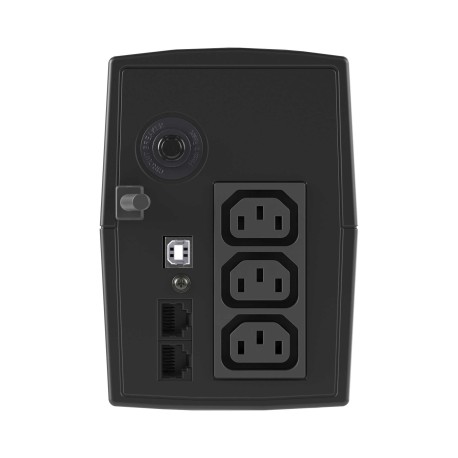INFOLCD600I | Линейно-интерактивный ИБП, Info, 600VA/360W, 3xIEC C13, USB + RJ45, 1x7Aч-3