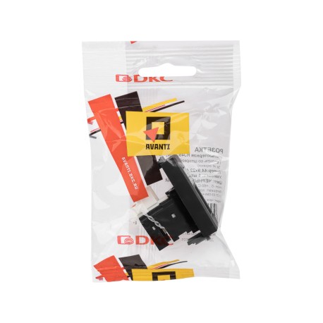 4412461 | Компьютерная розетка RJ-45 модульная, кат.5е, Avanti, Черный матовый, 1 модуль-4