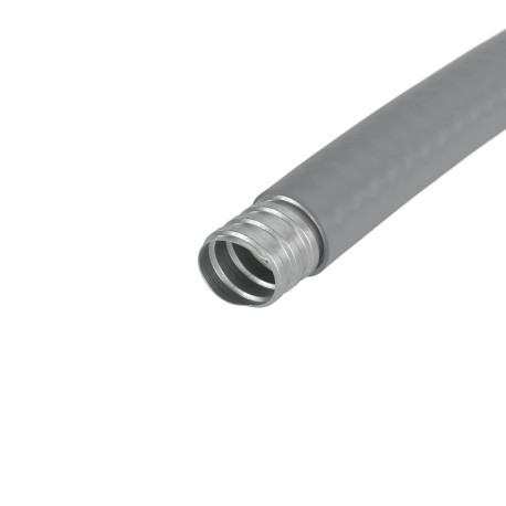 607S010 | Металлорукав DN 10мм в гладкой SEBS изоляции, Dвн 10,0 мм, Dнар 15,0, 50м, цвет серый-1