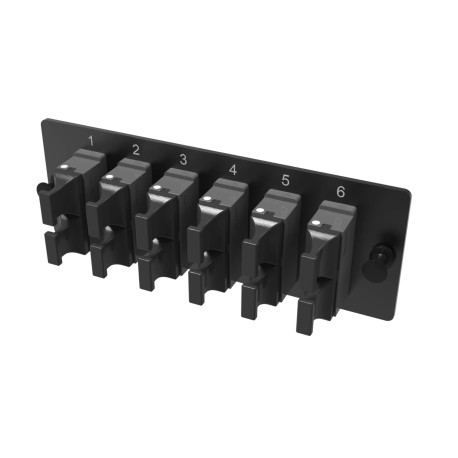 RNAP12M1U4 | Адаптерная планка с установленными 12xMTP адаптерами (aligned key)(цвет адаптера - серый), OM4, 1 HU